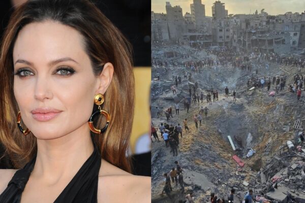 Angelina Jolie described strikes on Gaza as the “deliberate bombing of a trapped population”